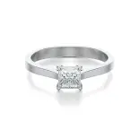 Pierścionek diament szlif princessa